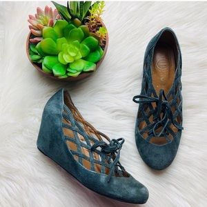 Jeffrey Campbell Havana Suede Wedge Heels 6.5